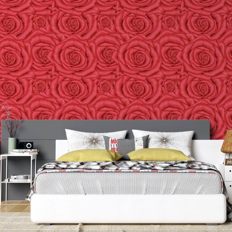 Papel de Parede Adesivo Rosas N413 - Papel na Parede