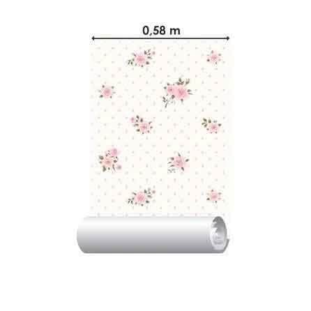 Papel de Parede Adesivo Rosas Poá 288457175 - Papel na Parede
