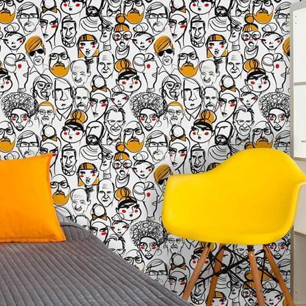 Papel de Parede Adesivo Rostos Pessoas 287312792 - Papel na Parede