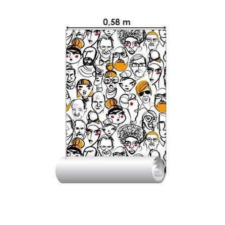 Papel de Parede Adesivo Rostos Pessoas 287312792 - Papel na Parede