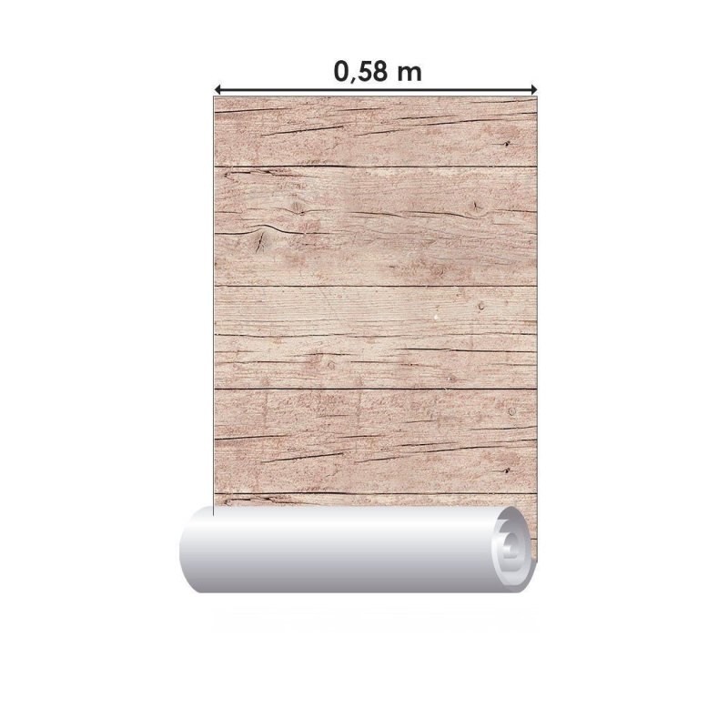 Papel de Parede Adesivo Rústico Madeira Marrom N012004 - Papel na Parede