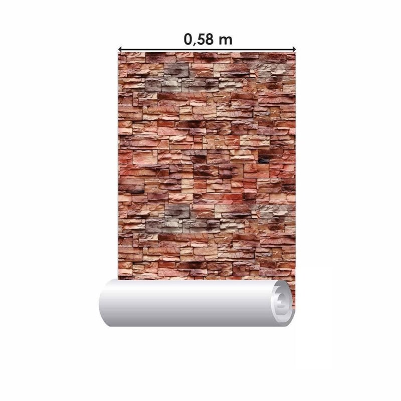 Papel de Parede Adesivo Rústico Pedras 3D NP046 - Papel na Parede