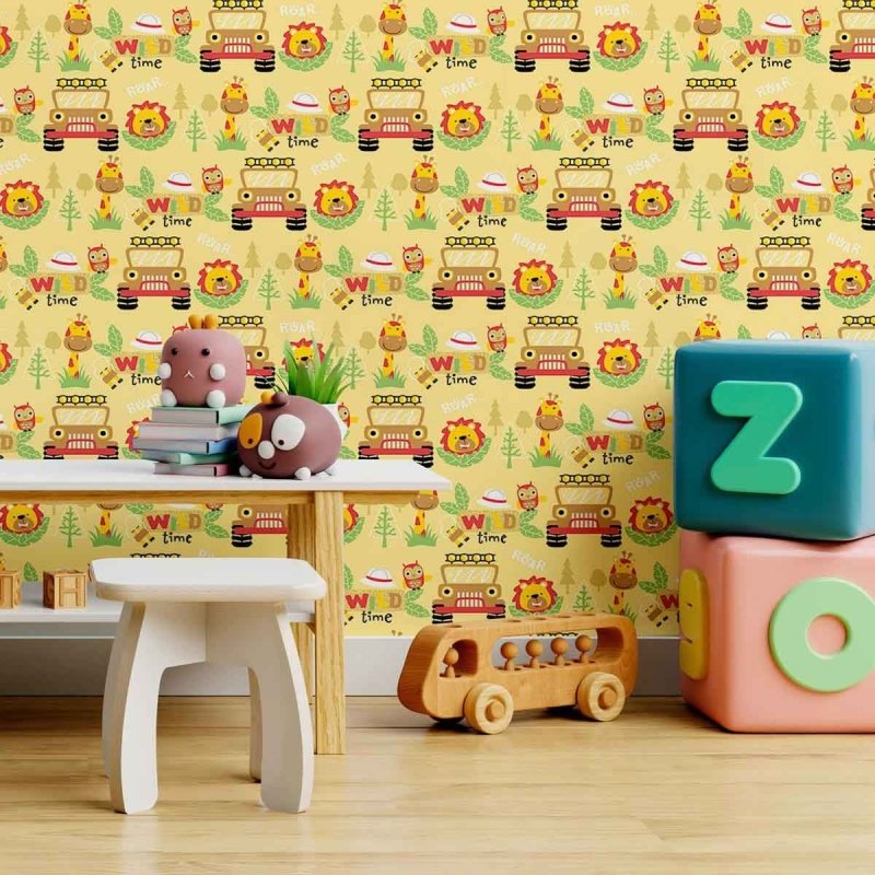 Papel de Parede Adesivo Safari Infantil N09019 - Papel na Parede