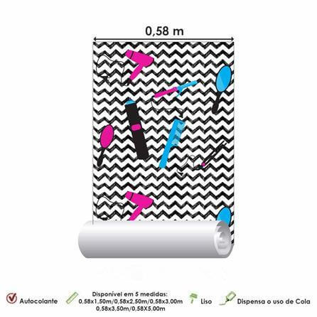 Papel de Parede Adesivo Salão Beleza Chevron 3862211 - Papel na Parede