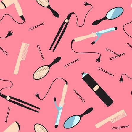 Papel de Parede Adesivo Salão Cabelereiro Rosa 289177808 - Papel na Parede