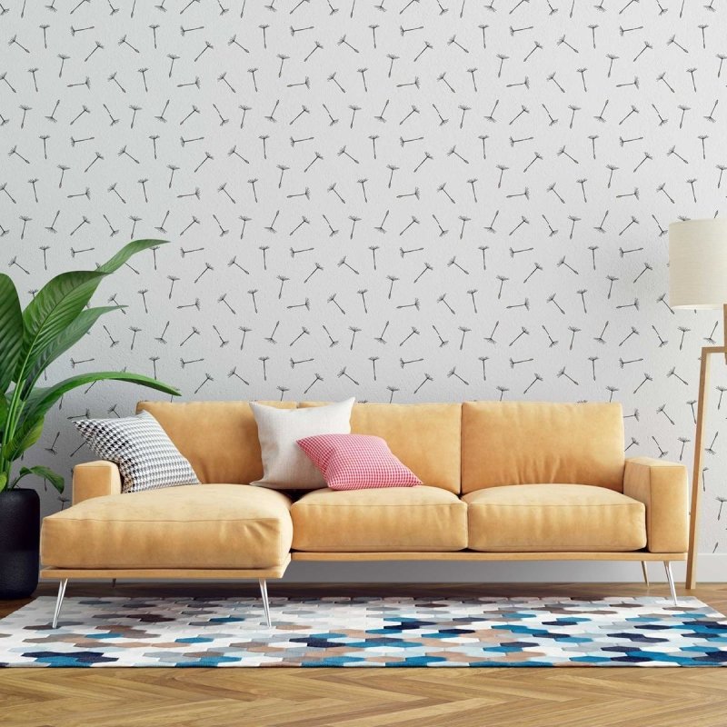 Papel de Parede Adesivo Sementes de Dente-de-leão N07069 - Papel na Parede