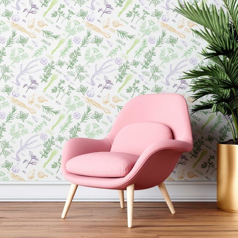 Papel de Parede Adesivo Temperos e ervas N08168 - Papel na Parede