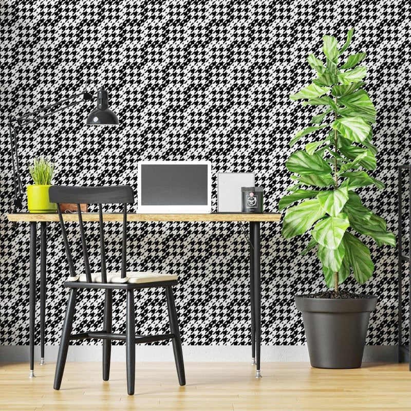 Papel de Parede Adesivo Textura Preto e Branco N04269 - Papel na Parede