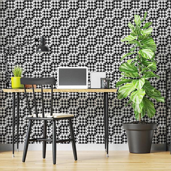 Papel de Parede Adesivo Textura Preto e Branco N04269 - Papel na Parede
