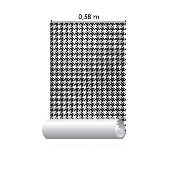 Papel de Parede Adesivo Textura Preto e Branco N04273 - Papel na Parede