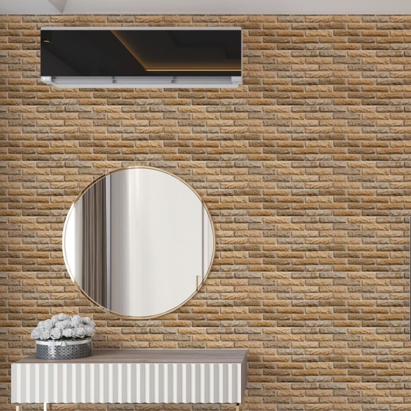 Papel de Parede Adesivo Tijolo Bege NP077 - Papel na Parede