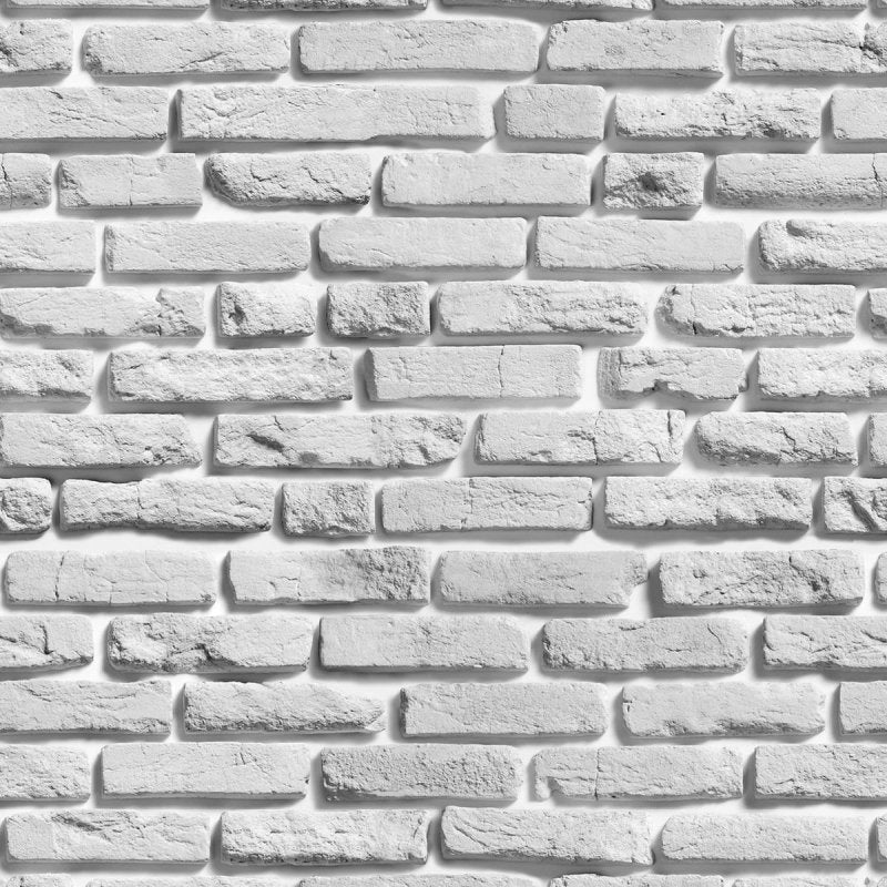 Papel de Parede Adesivo Tijolo Branco NP005 - Papel na Parede