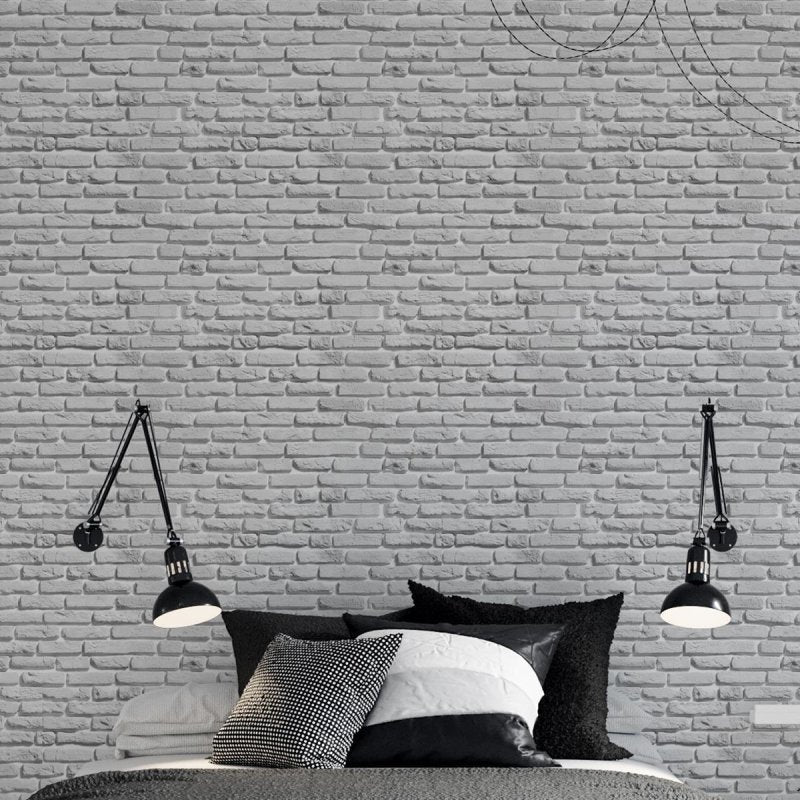 Papel de Parede Adesivo Tijolo Branco NP005 - Papel na Parede