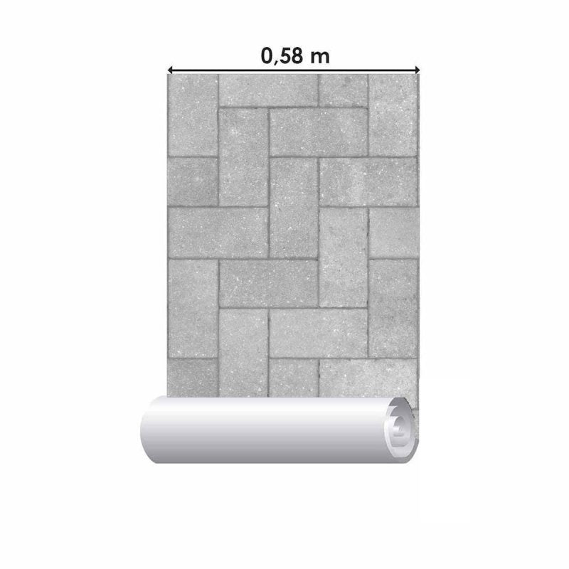 Papel de Parede Adesivo Tijolo Cinza NP026 - Papel na Parede