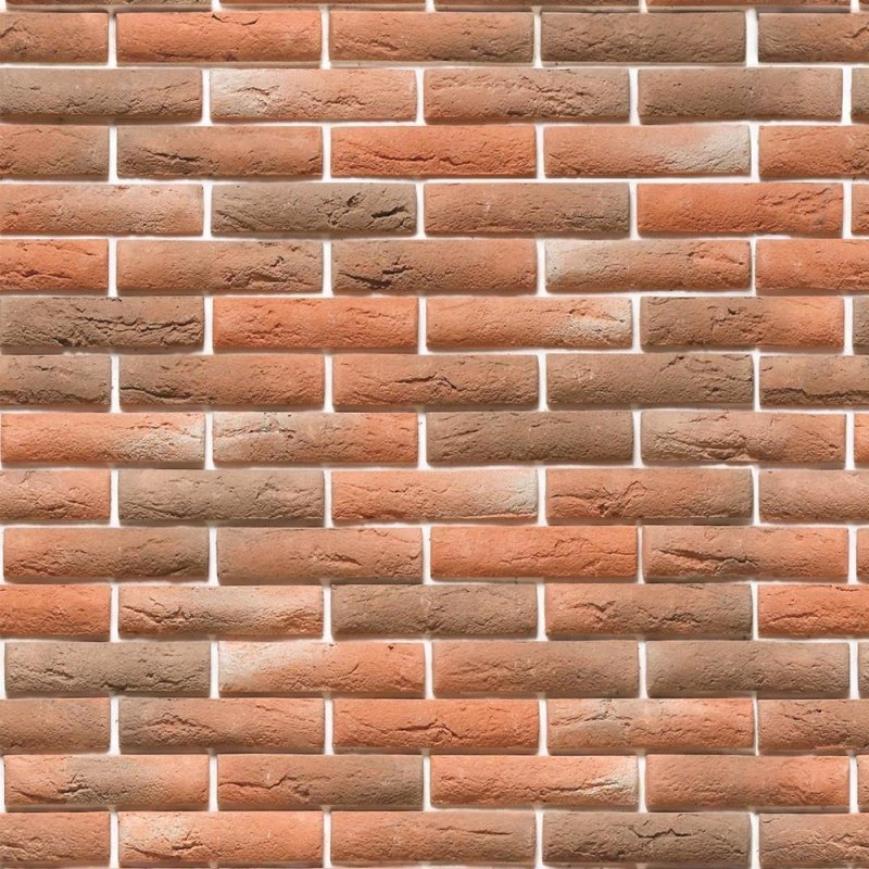 Papel de Parede Adesivo Tijolo Claro Vermelho NP004 - Papel na Parede