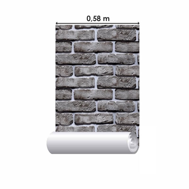 Papel de Parede Adesivo Tijolo Concreto NP103 - Papel na Parede