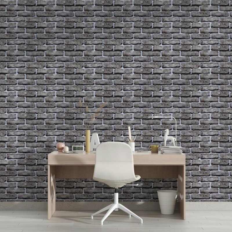 Papel de Parede Adesivo Tijolo Concreto NP103 - Papel na Parede