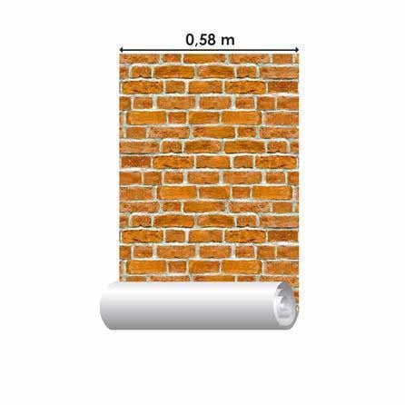 Papel de Parede Adesivo Tijolo Inglês Rústico 6713589 - Papel na Parede