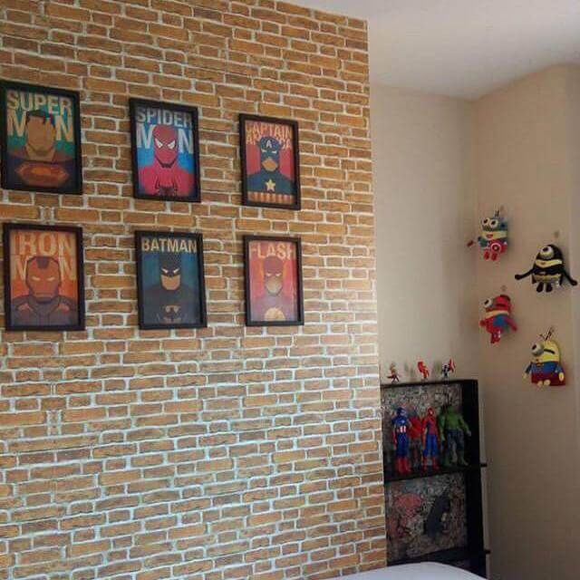 Papel de Parede Adesivo Tijolo Inglês Rústico 6713589 - Papel na Parede