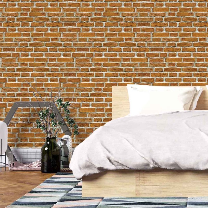 Papel de Parede Adesivo Tijolo Inglês Rústico 6713589 - Papel na Parede