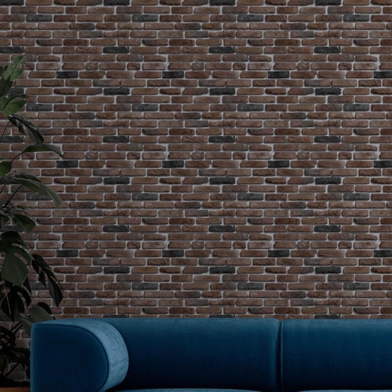 Papel de Parede Adesivo Tijolo Marrom NP009 - Papel na Parede