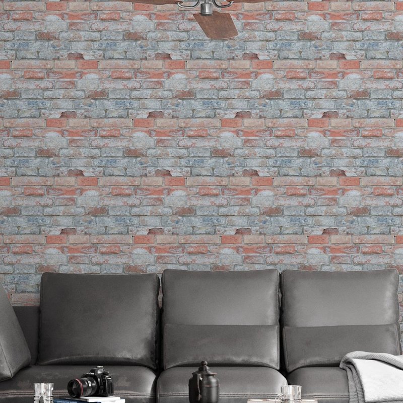 Papel de Parede Adesivo Tijolo Rustico NP106 - Papel na Parede