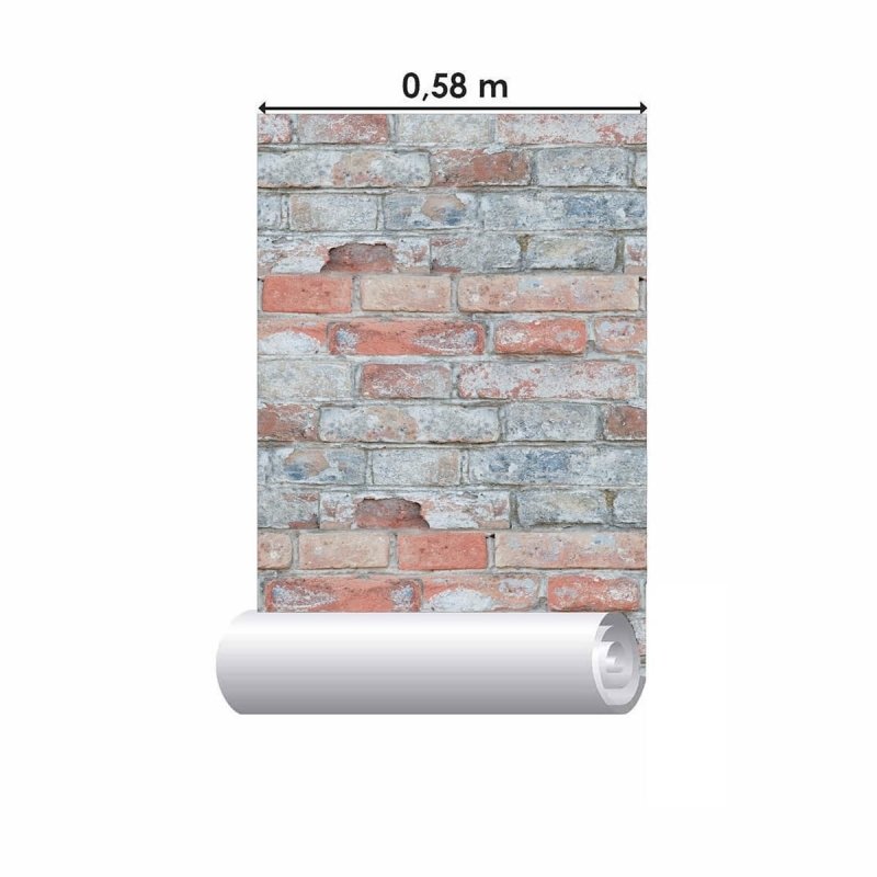 Papel de Parede Adesivo Tijolo Rustico NP106 - Papel na Parede