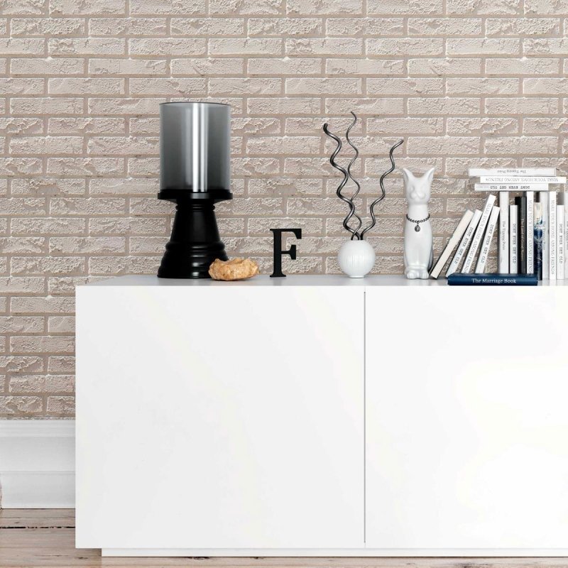 Papel de Parede Adesivo Tijolos Brancos N09111 - Papel na Parede