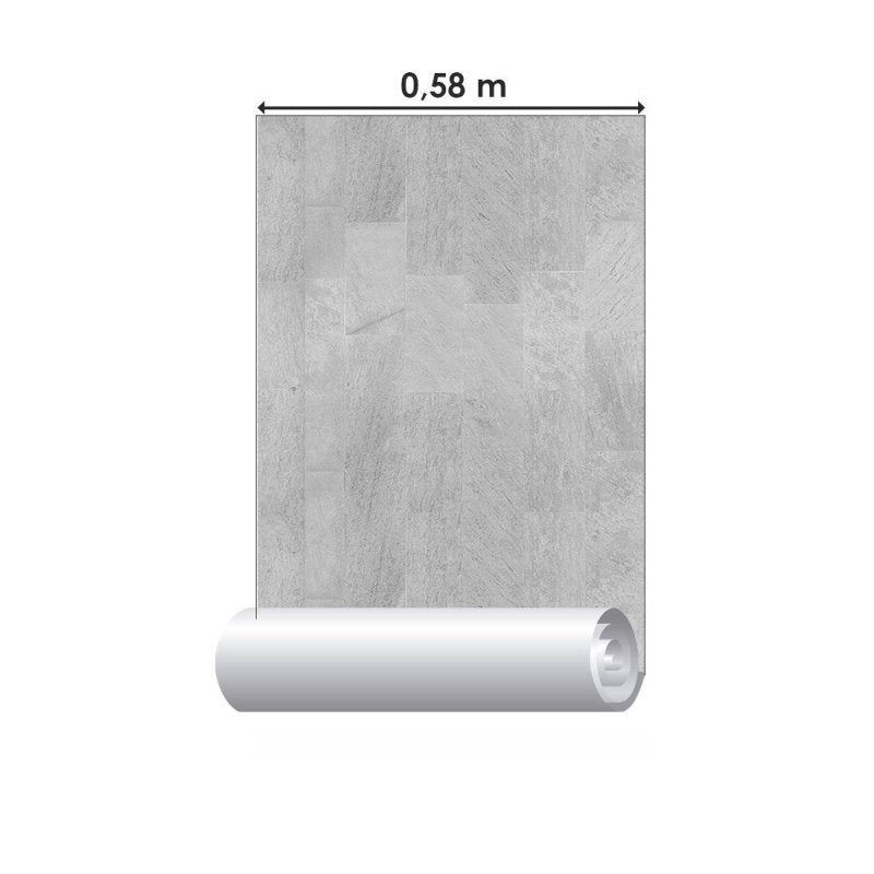 Papel de Parede Adesivo Tijolos Cimento Queimado N019022 - Papel na Parede