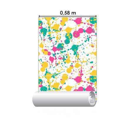 Papel de Parede Adesivo Tintas Coloridas 284266286 - Papel na Parede