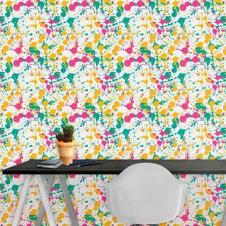 Papel de Parede Adesivo Tintas Coloridas 284266286 - Papel na Parede