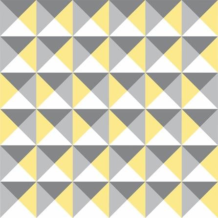 Papel de Parede Adesivo Triângulos Cinza Amarelo 32513 - Papel na Parede