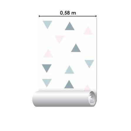 Papel de Parede Adesivo Triângulos Coloridos 365891 - Papel na Parede