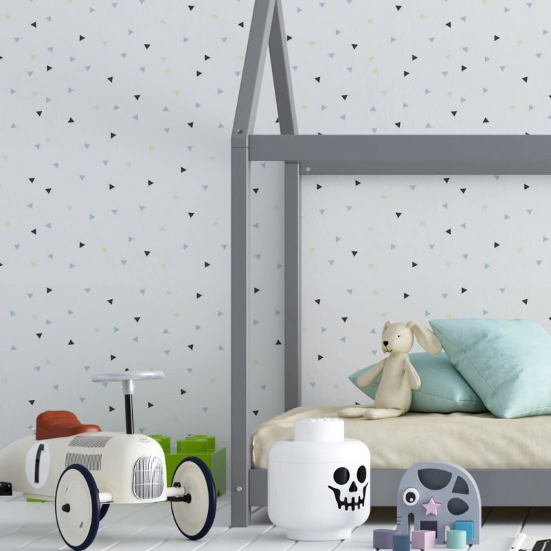 Papel de Parede Adesivo Triângulos Coloridos 69541 - Papel na Parede