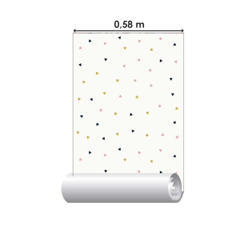 Papel de Parede Adesivo Triângulos Coloridos N05002 - Papel na Parede