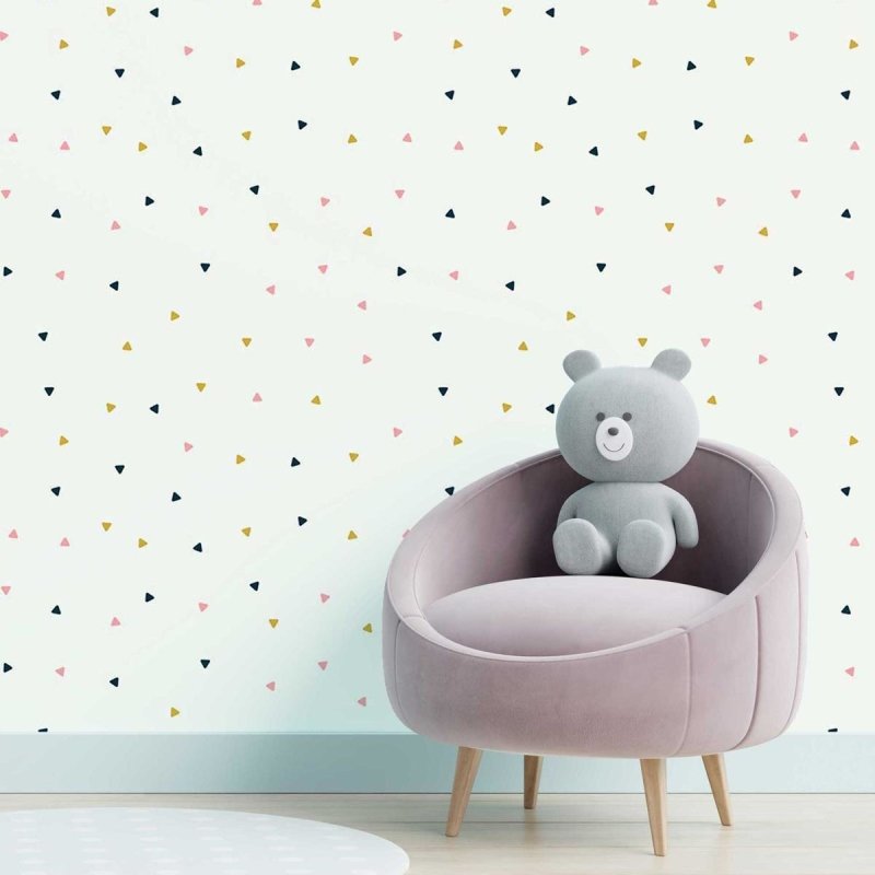 Papel de Parede Adesivo Triângulos Coloridos N05002 - Papel na Parede