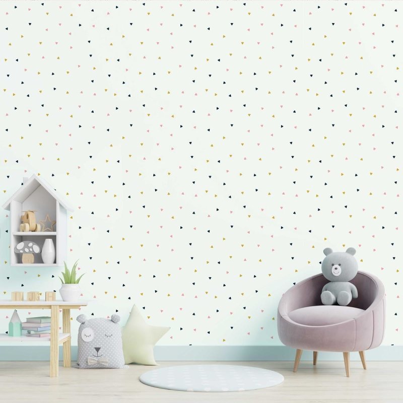 Papel de Parede Adesivo Triângulos Coloridos N05002 - Papel na Parede