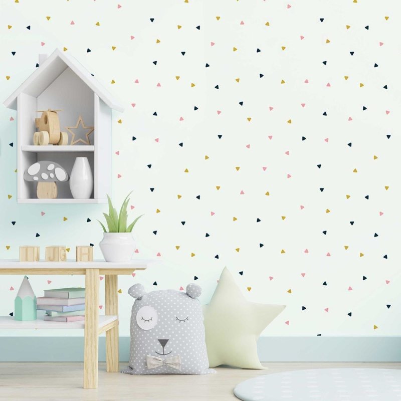Papel de Parede Adesivo Triângulos Coloridos N05002 - Papel na Parede