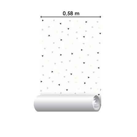 Papel de Parede Adesivo Triângulos Coloridos Rosa Amarelo 65244 - Papel na Parede