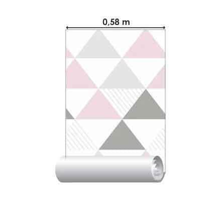 Papel de Parede Adesivo Triângulos Menina 11659 - Papel na Parede