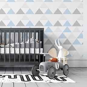 Papel de Parede Adesivo Triângulos Menino 11852 - Papel na Parede