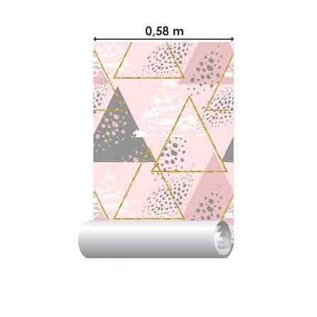 Papel de Parede Adesivo Triângulos N943 - Papel na Parede