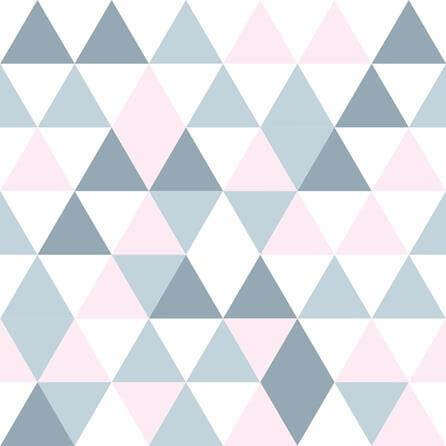 Papel de Parede Adesivo Triângulos Rosa 112541 - Papel na Parede