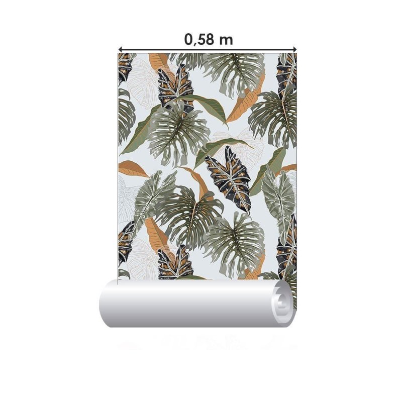 Papel de Parede Adesivo Tropical Folhas N015008 - Papel na Parede
