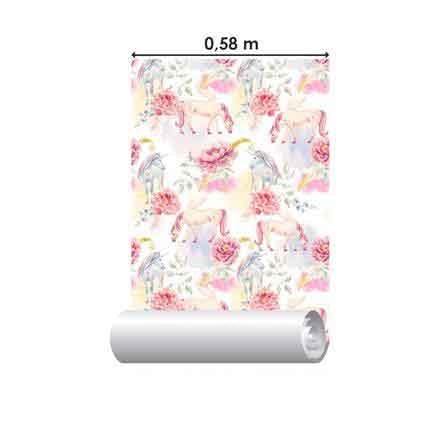 Papel de Parede Adesivo Unicórnio 165688540 - Papel na Parede