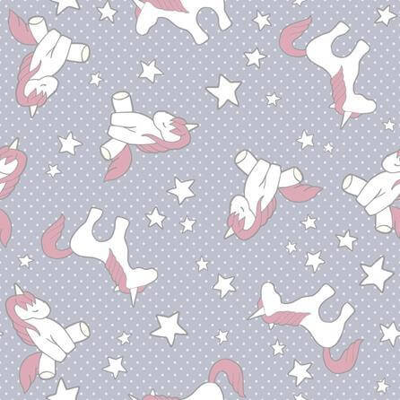 Papel de Parede Adesivo unicornio cinza 366048248 - Papel na Parede
