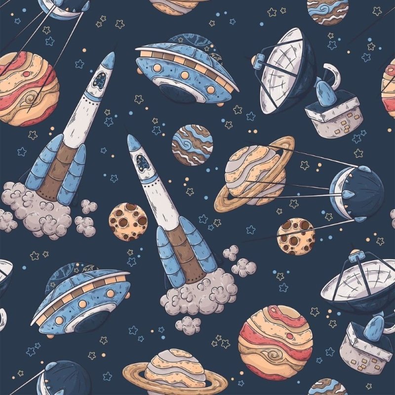 Papel de Parede Adesivo Universo Espaço Sideral N012053 - Papel na Parede