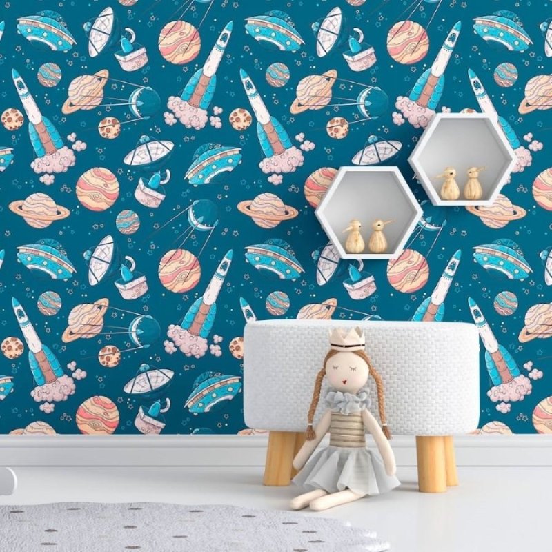 Papel de Parede Adesivo Universo Espaço Sideral N012053 - Papel na Parede