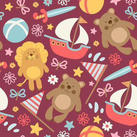 Papel de Parede Adesivo Urso Leão Barcos 185681312 - Papel na Parede
