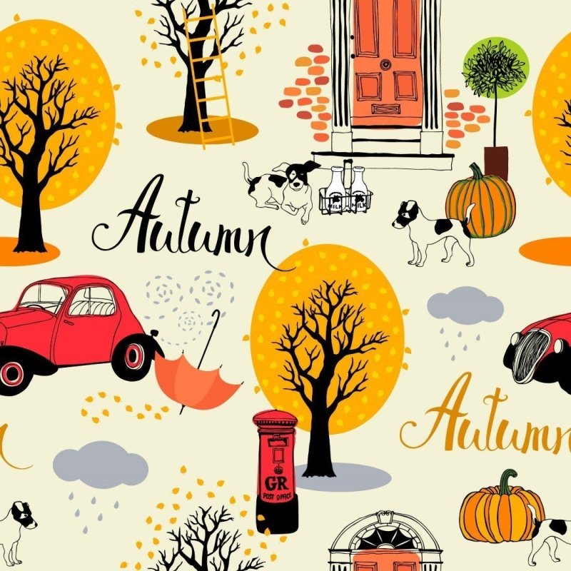 Papel de Parede Adesivo Vintage Autum N013099 - Papel na Parede